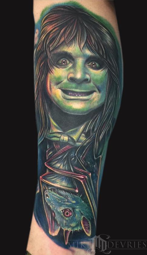 Tattoos - Ozzy Osbourne and Bat Tattoo - 106332